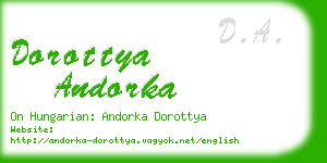 dorottya andorka business card